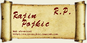 Rajin Pojkić vizit kartica